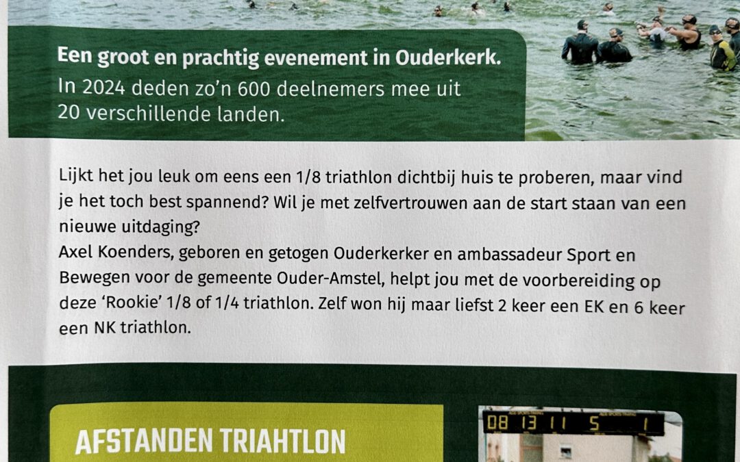 Info “Trainen voor de 1/8 triatlon”